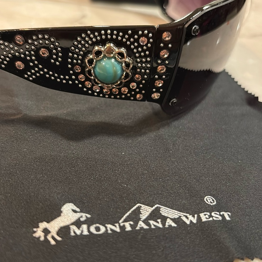 Montana West Rhinestone Sunglasses Brown Tortoise Western Fashion